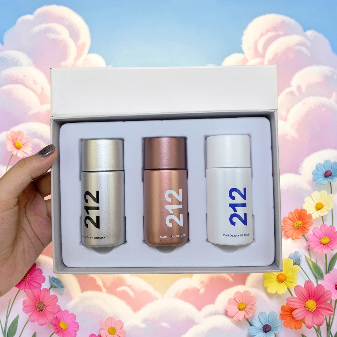 Carolina Herrera 212 Men Miniature Travel Gift Set (3 Pieces)