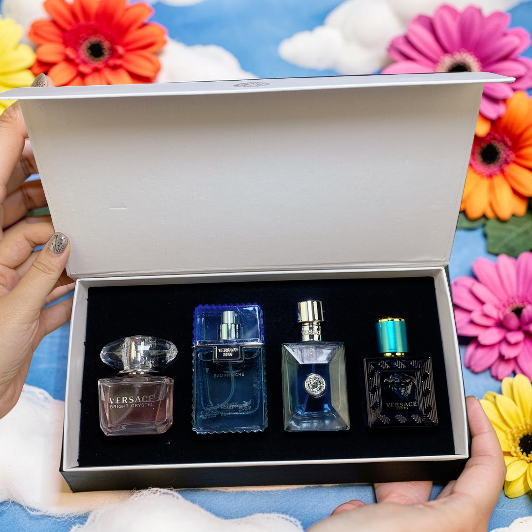 Versace Eros Men’s 4-Piece Mini Variety Luxury Gift Set